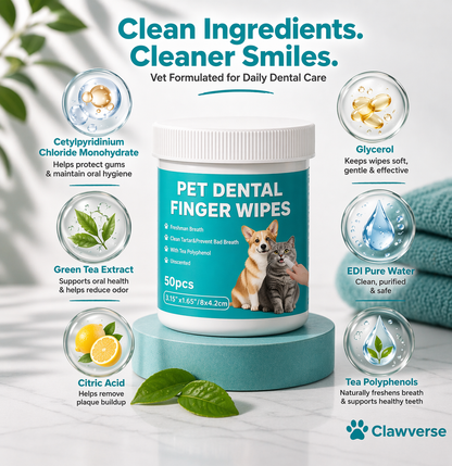 Clawverse Pet Dental Wipes